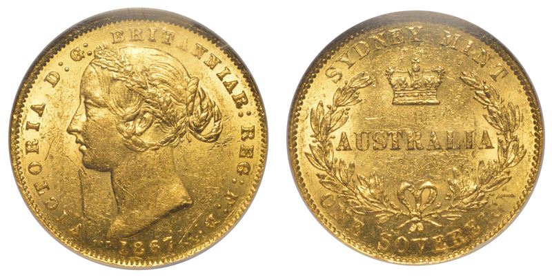 AUSTRALIA. VICTORIA, 1837-1901. Sovereign 1867. Sydney.  - Auction Numismatics - Cambi Casa d'Aste