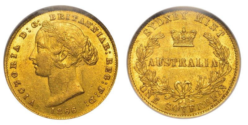 AUSTRALIA. VICTORIA, 1837-1901. Sovereign 1866. Sydney.  - Auction Numismatics - Cambi Casa d'Aste