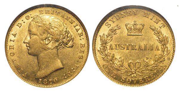 AUSTRALIA. VICTORIA, 1837-1901. Sovereign 1870. Sydney.