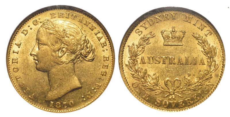 AUSTRALIA. VICTORIA, 1837-1901. Sovereign 1870. Sydney.  - Auction Numismatics - Cambi Casa d'Aste