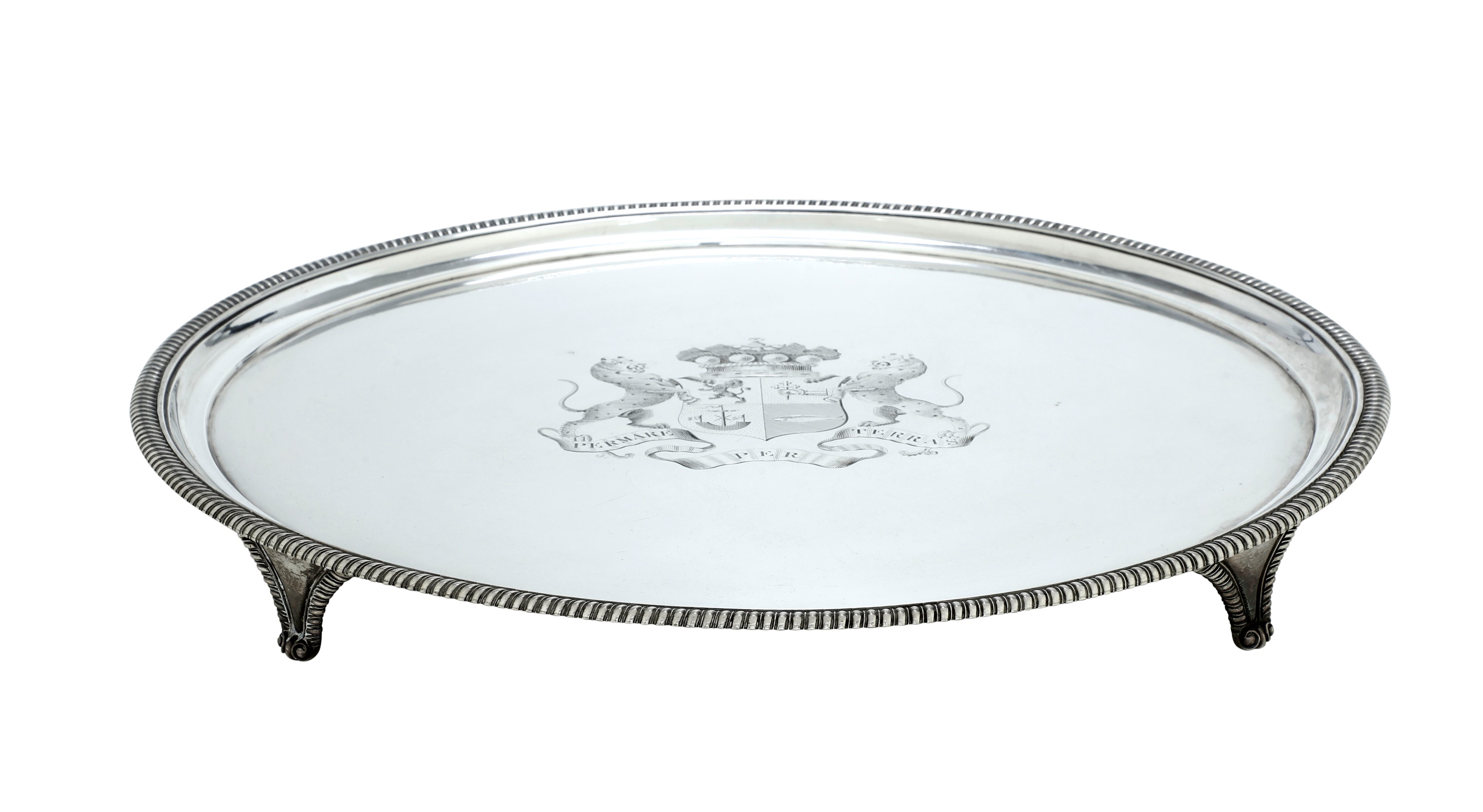 Salver. Londra 1806, Argentiere Thomas Hannan & John Crouch