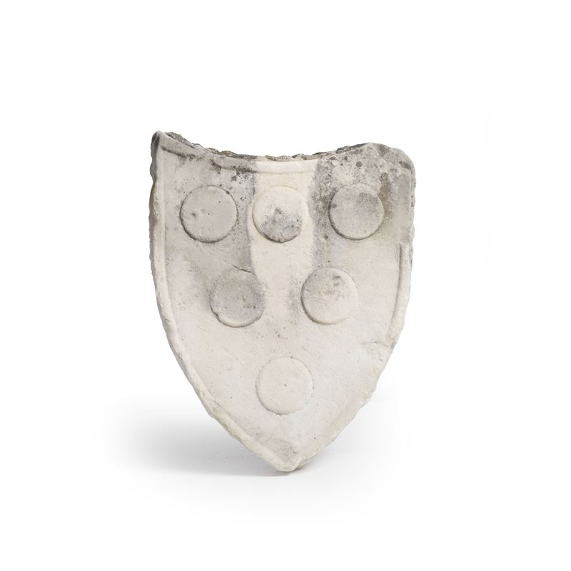Lapicida del XIX-XX secolo, Stemma a scudo in marmo