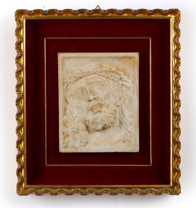 Manifattura del XIX-XX secolo, Ecce Homo, rilievo in gesso