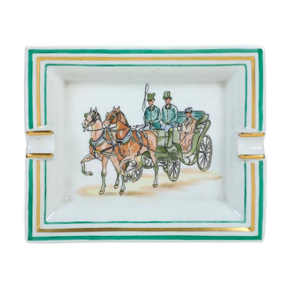 Hermès, carrozza con cavalli, anni'70 del XX secolo.