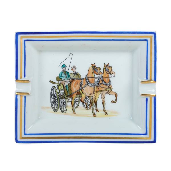 Hermès, carrozza con cavalli, anni'70 del XX secolo.