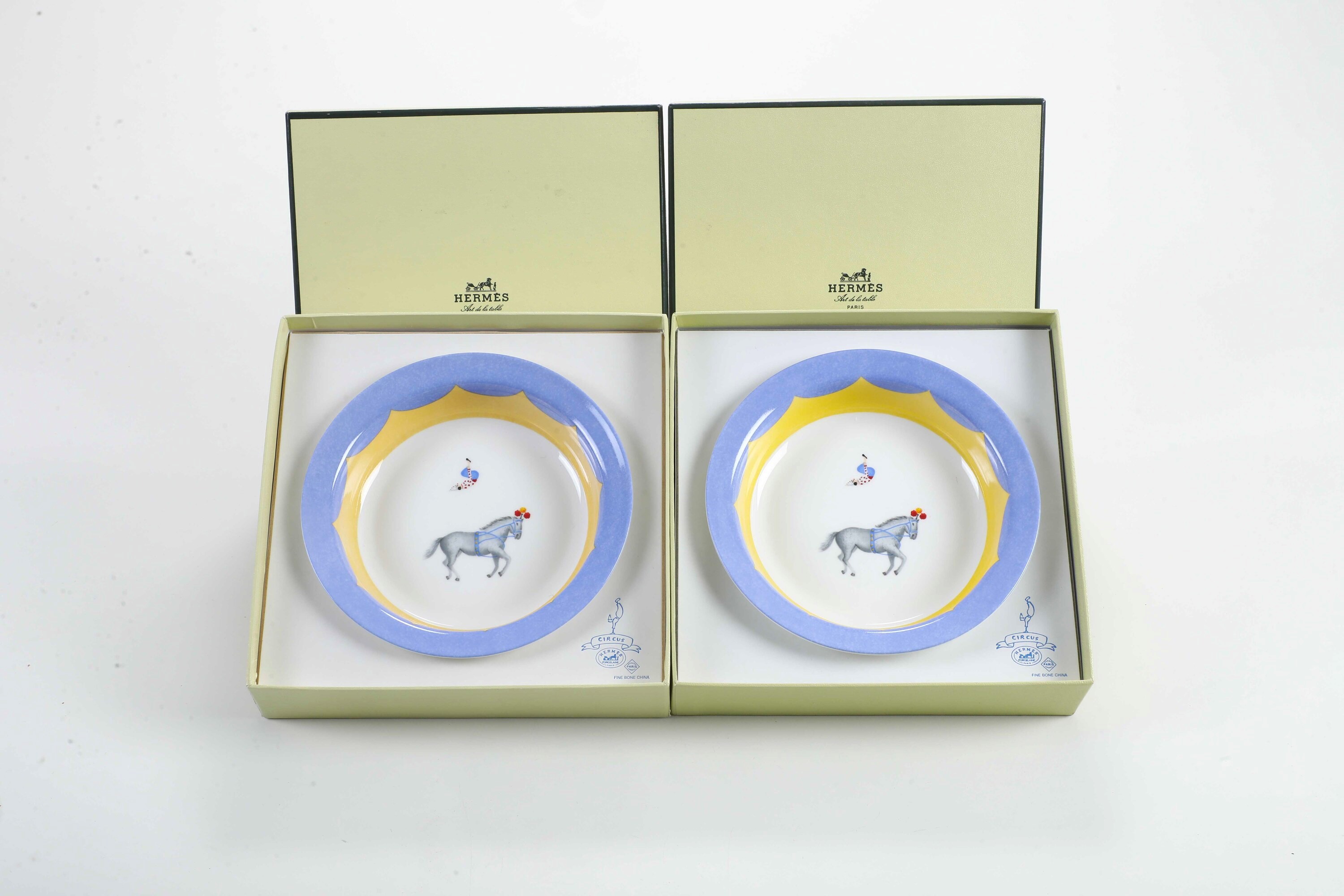 Hermès, Coppia di Ciotole “le Clown Acrobate”, XX Secolo.