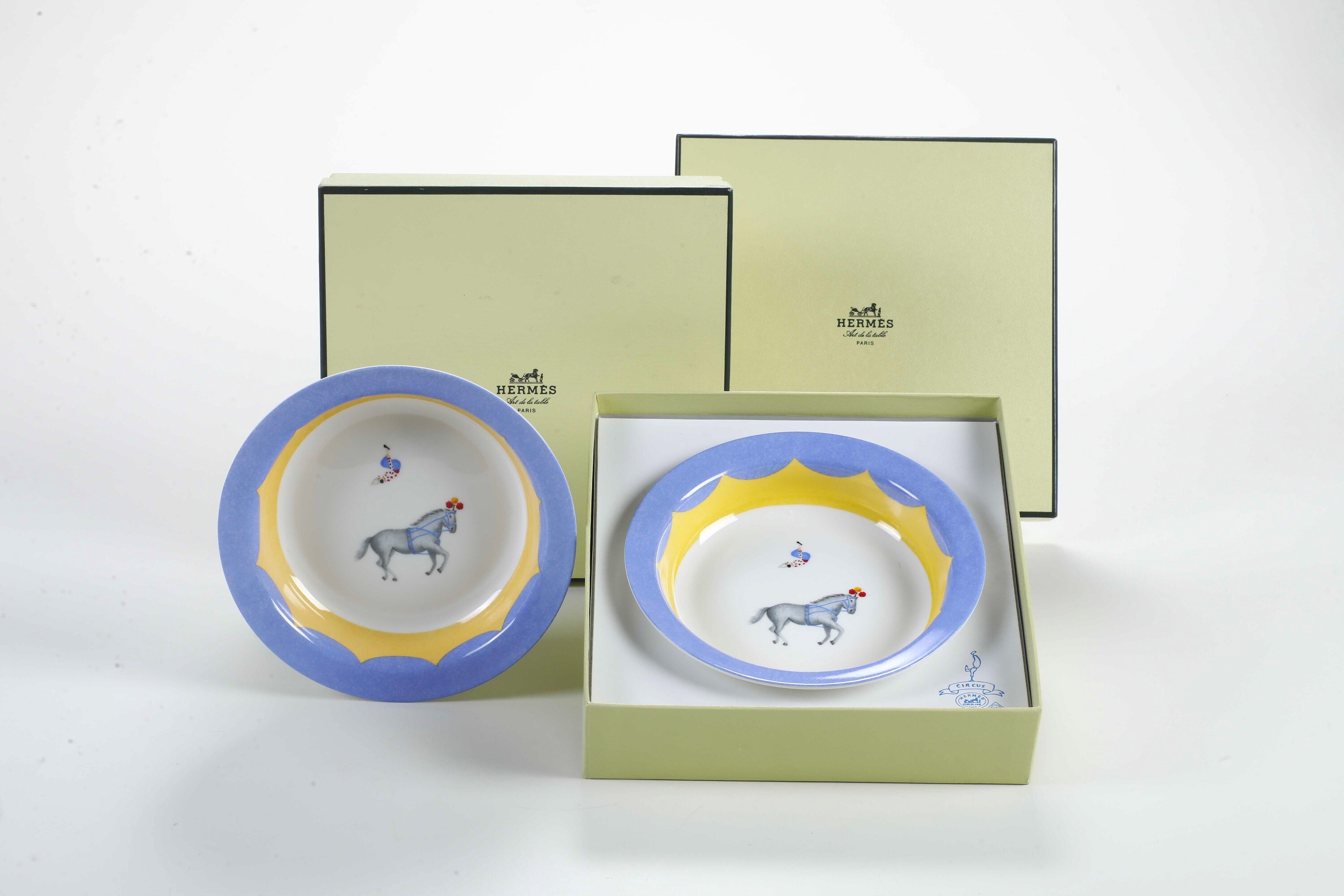 Hermès, Coppia di Ciotole “le Clown Acrobate”, XX Secolo.