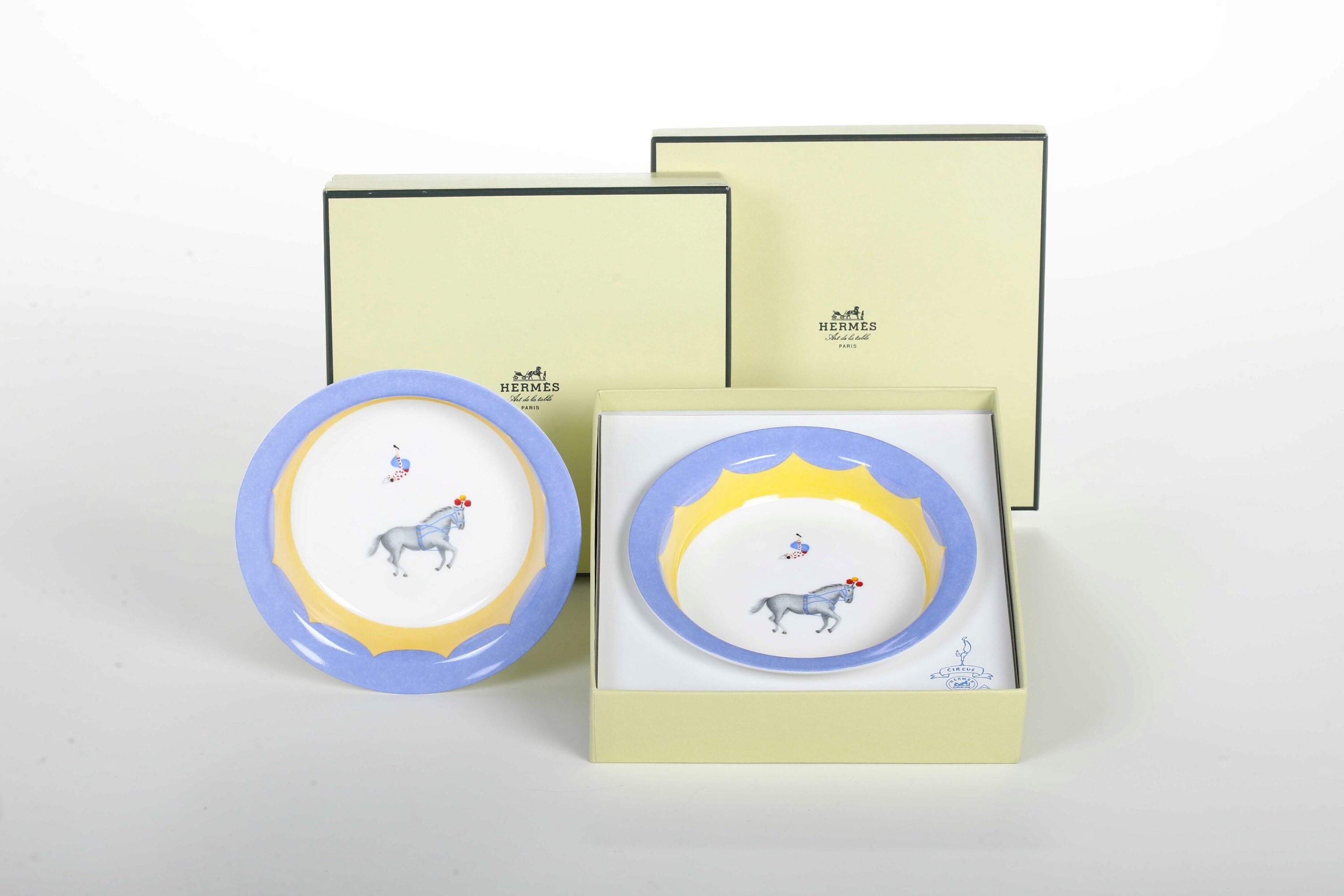 Hermès, Coppia di Ciotole “le Clown Acrobate”, XX Secolo.