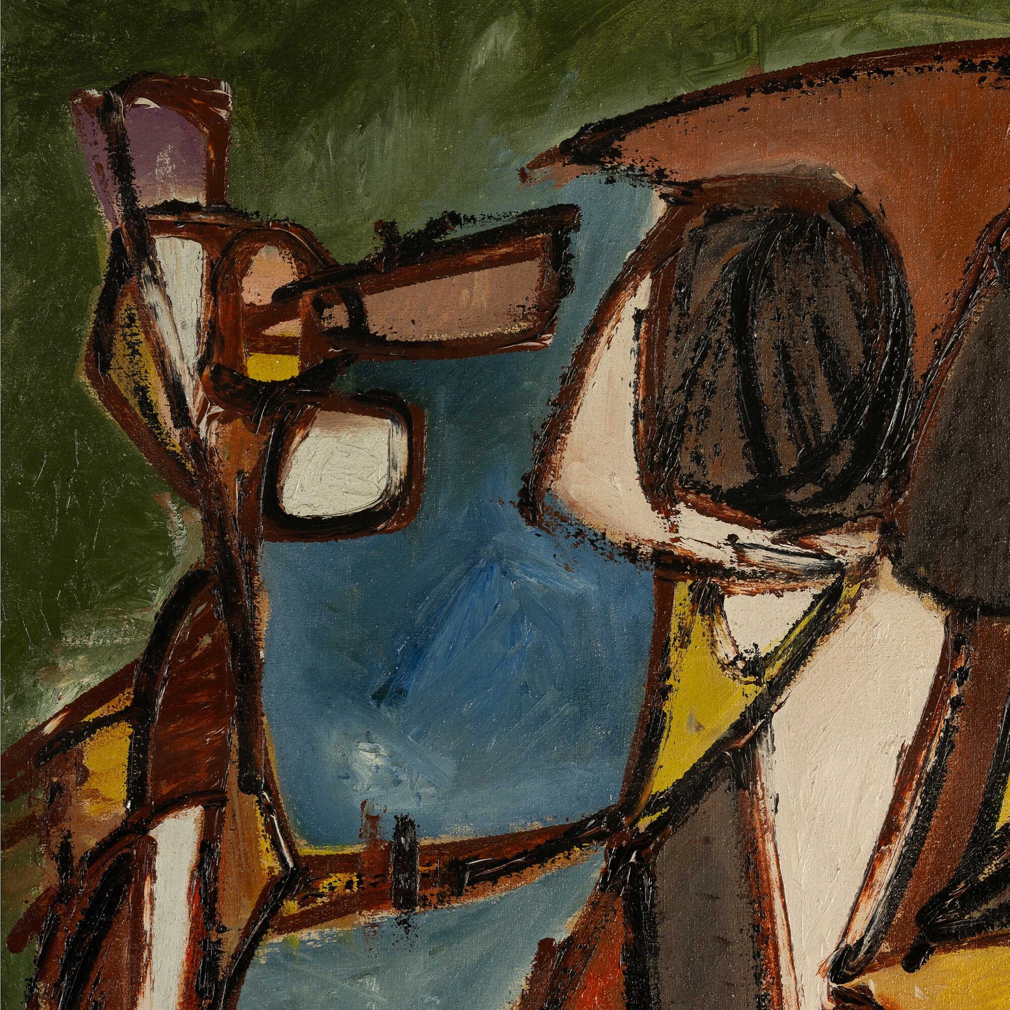Mario Rossello - Senza titolo, olio su tela, 1965