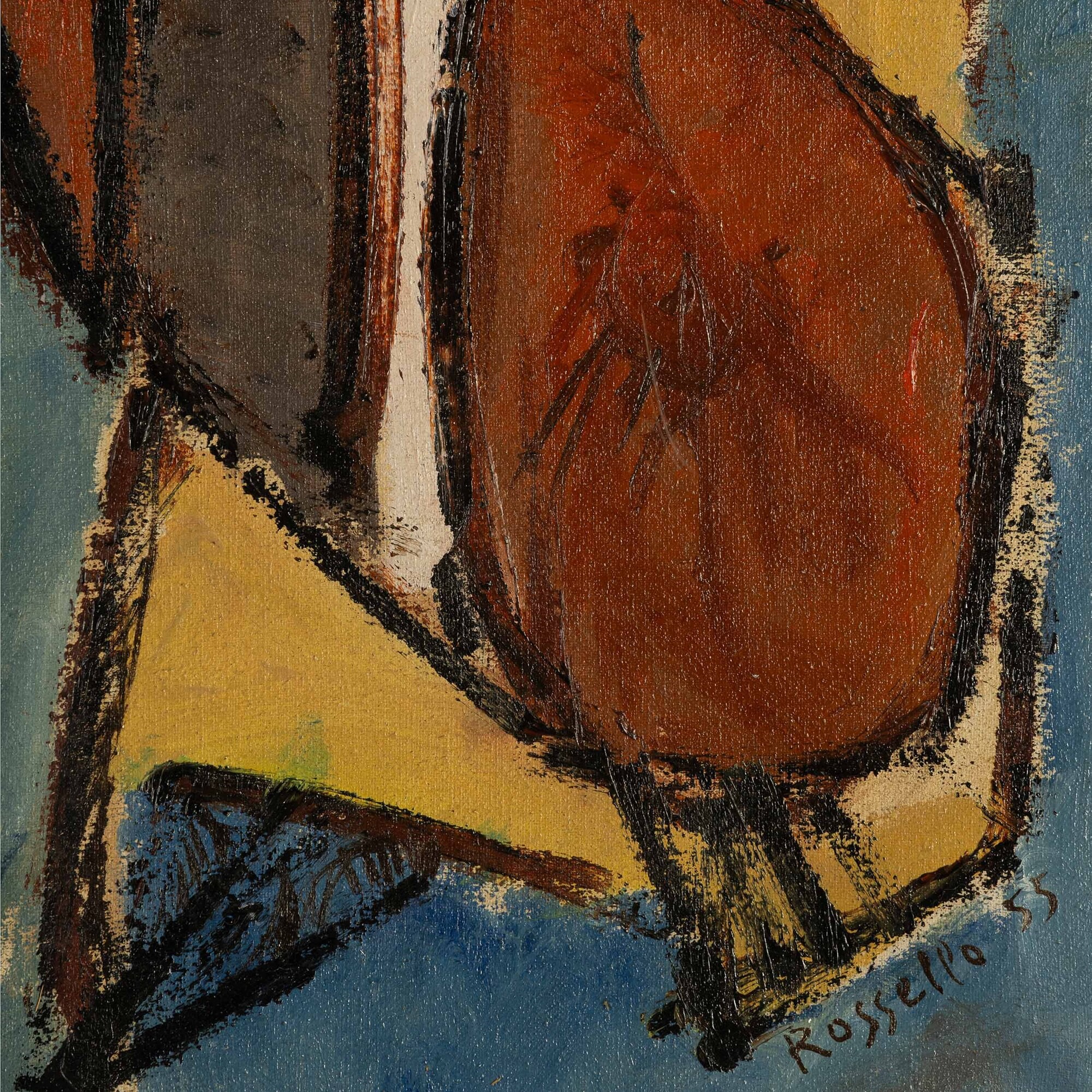 Mario Rossello - Senza titolo, olio su tela, 1965