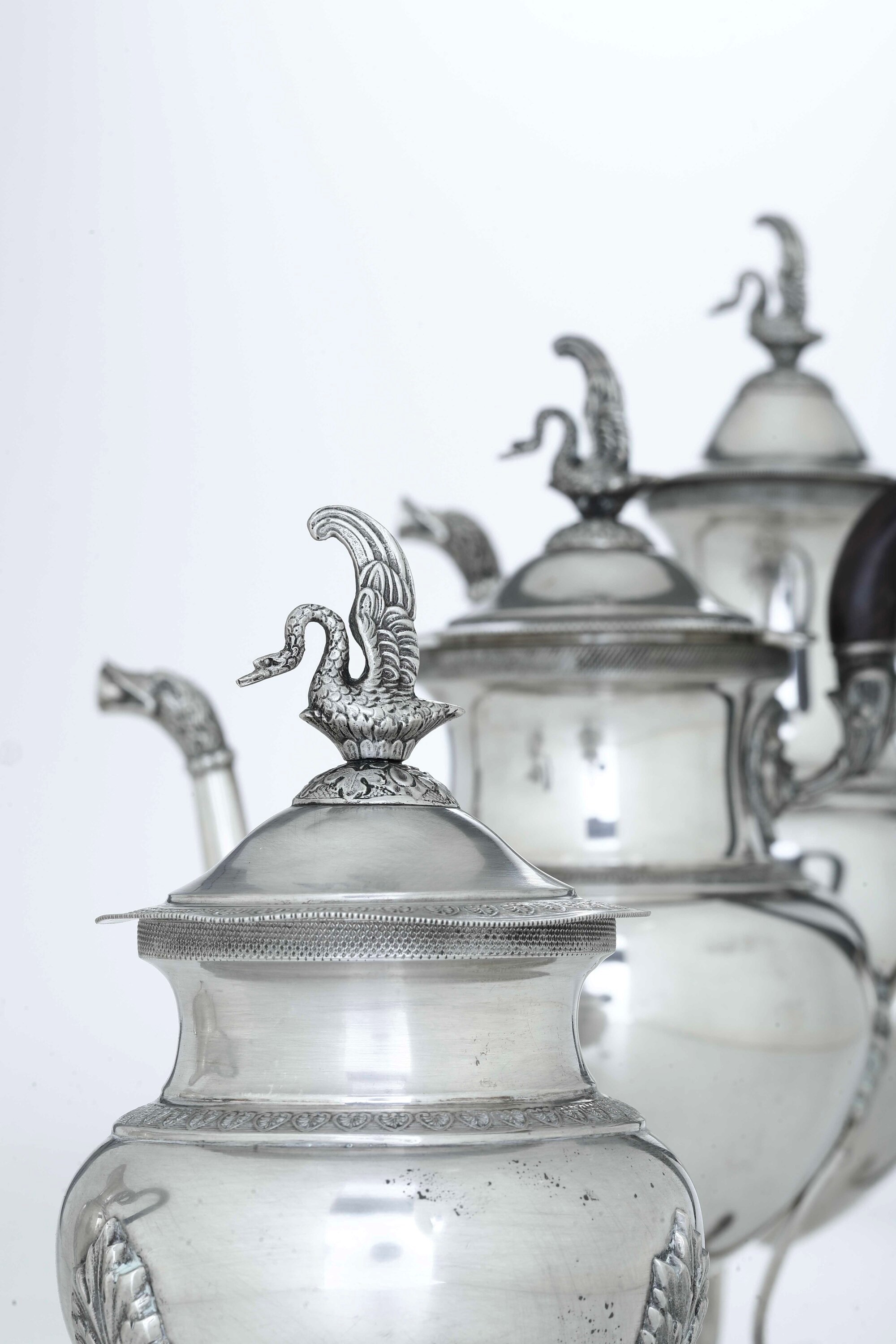 Servizio da Tè e Caffè di Gusto Neoclassico. Argenteria Artistica Fiorentina, Marchi in Uso dal 1...