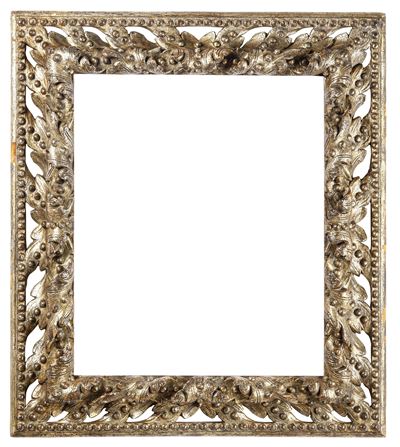 Cornice, legno intagliato traforato e dipinto, XX secolo