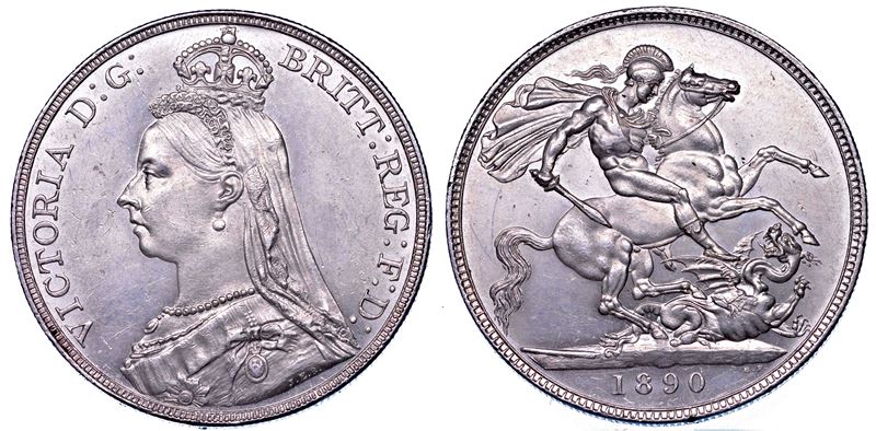 REGNO UNITO. VICTORIA, 1837-1901. Crown 1890.  - Auction Numismatics - Cambi Casa d'Aste