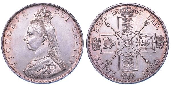 REGNO UNITO. VICTORIA, 1837-1901. Double Florin 1887.