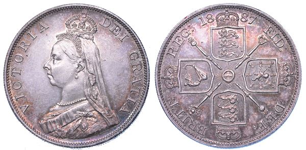 REGNO UNITO. VICTORIA, 1837-1901. Double Florin 1887.