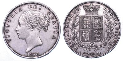 Regno Unito, Vittoria, Half Crown 1878, Argento