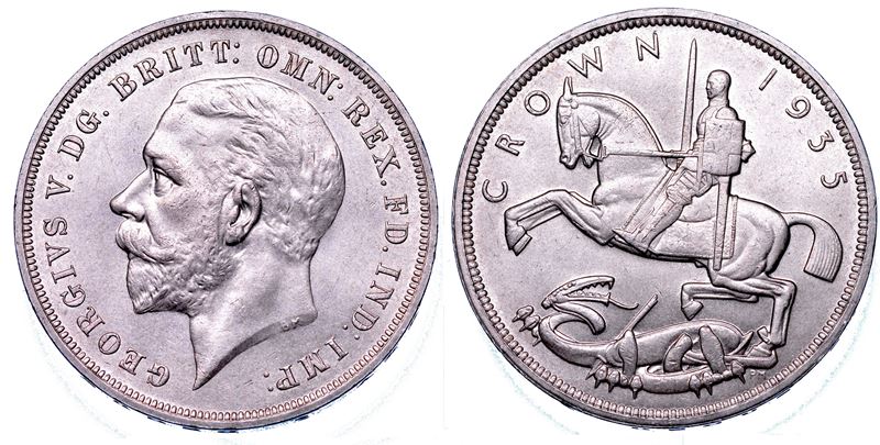 REGNO UNITO. GEORGE V, 1910-1936. Crown 1935.  - Auction Numismatics - Cambi Casa d'Aste