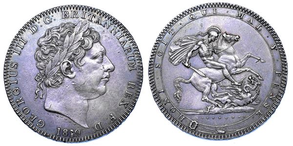 REGNO UNITO. GEORGE III, 1760-1820. Crown 1819.