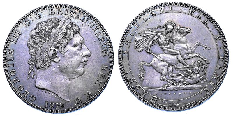 REGNO UNITO. GEORGE III, 1760-1820. Crown 1819.  - Asta Numismatica - Cambi Casa d'Aste
