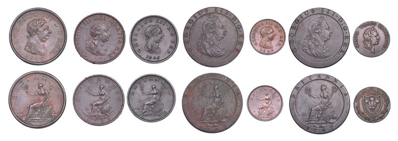 REGNO UNITO. GEORGE III, 1760-1820. Lotto di sette monete.  - Auction Numismatics - Cambi Casa d'Aste