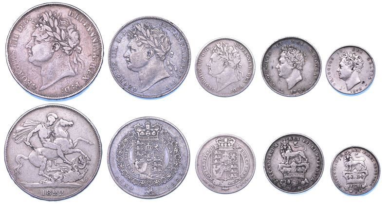 REGNO UNITO. GEORGE IV, 1760-1820. Lotto di cinque monete.  - Auction Numismatics - Cambi Casa d'Aste