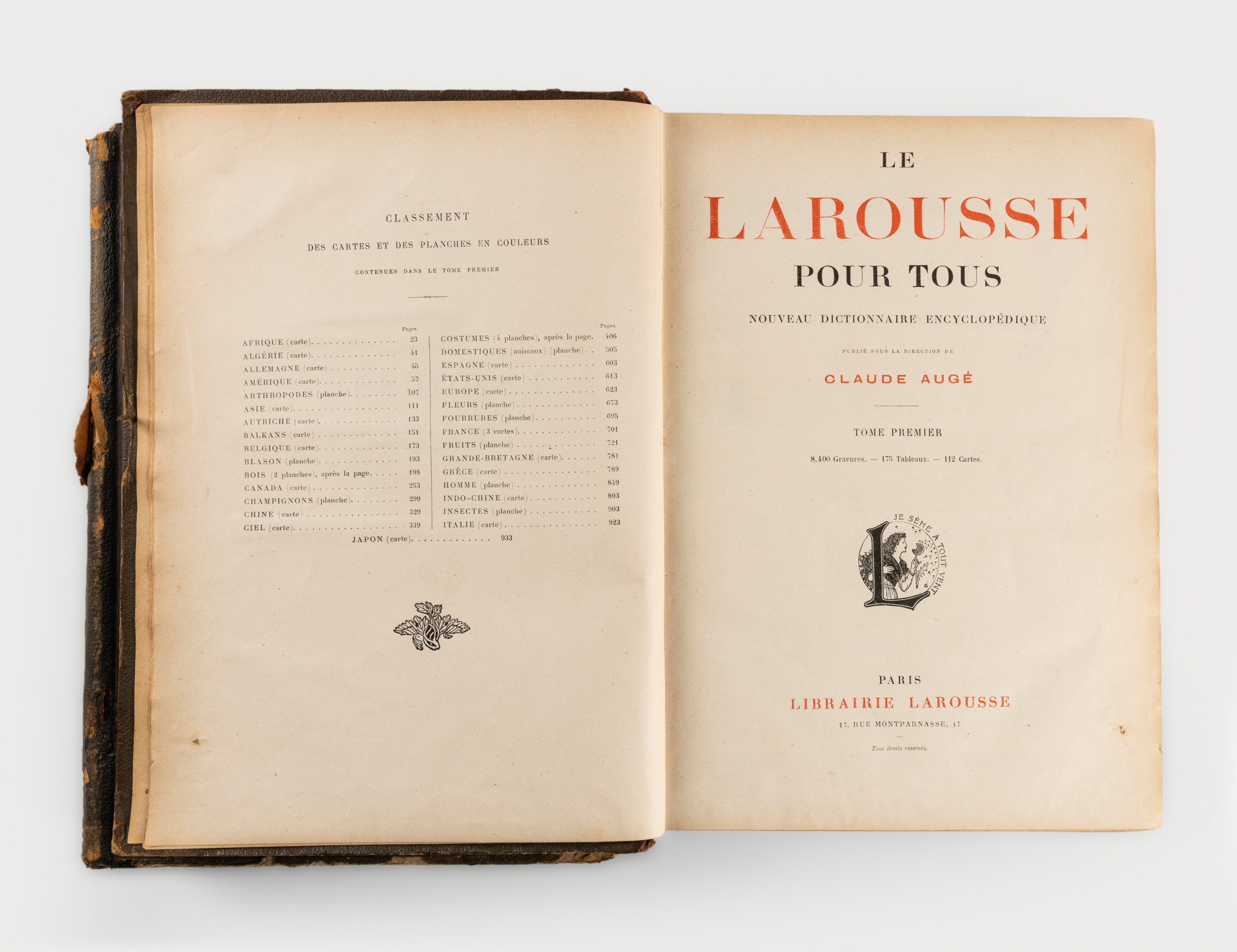 Augé, Claude (1854-1924), A cura di Le Larousse pour tous. Nouveau dictionnaire encyclopédique