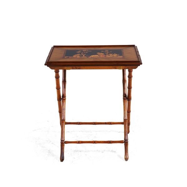 Tavolo vassoio, arte sorrentina XIX-XX secolo