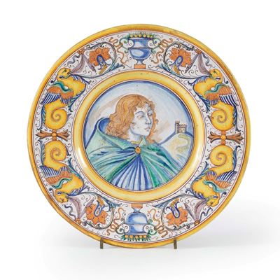 Manifattura Monteluce, Piatto in maiolica