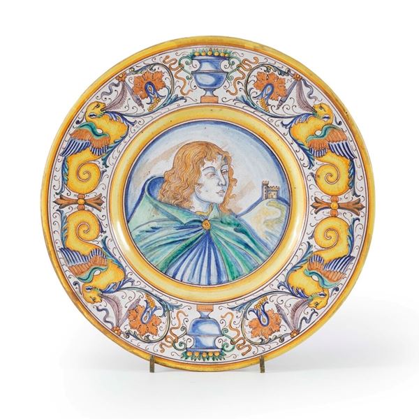 Piatto. Perugia, Manifattura Monteluce, anni '20-'30 del XX secolo.