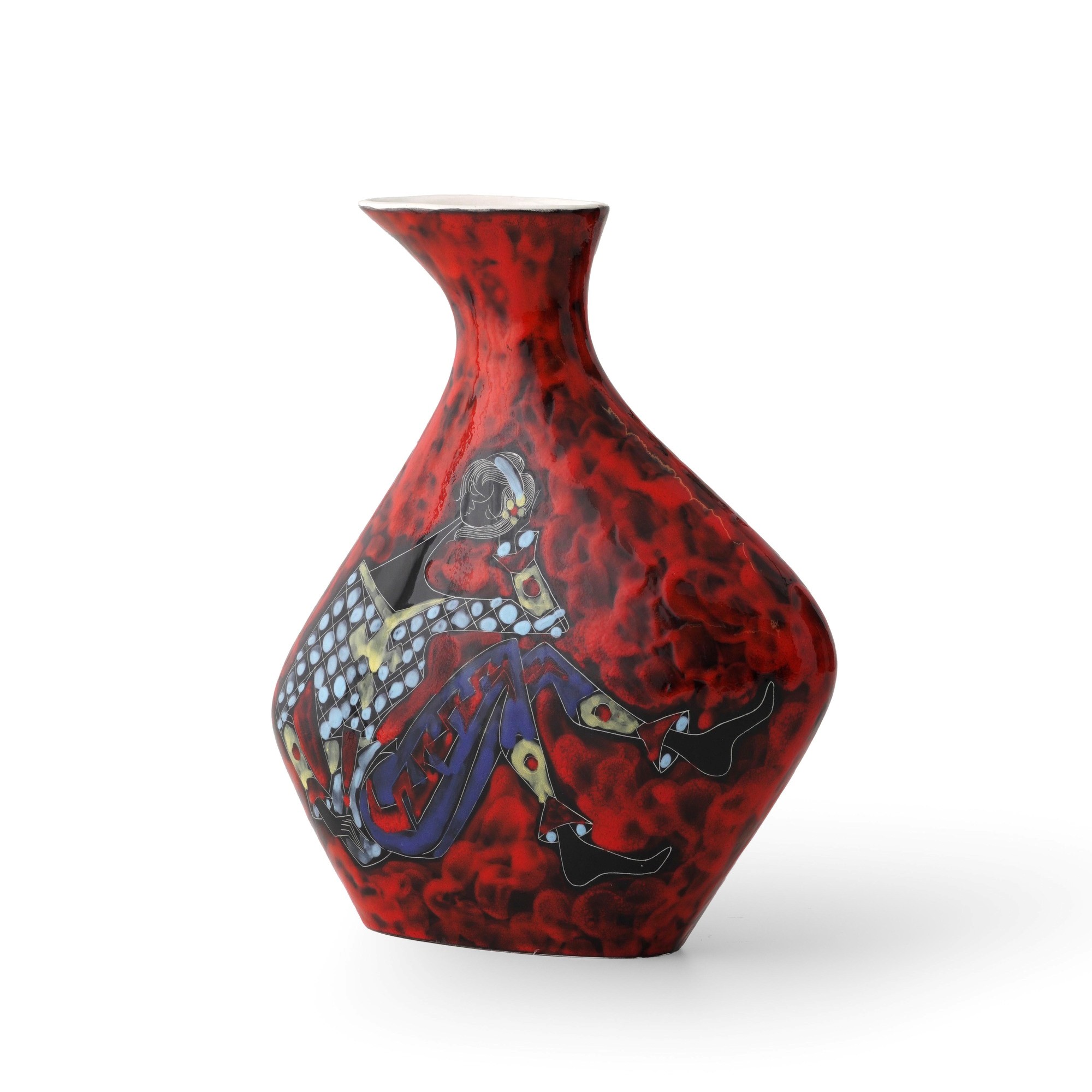 Vaso in terraglia policroma (Italia, XX secolo)