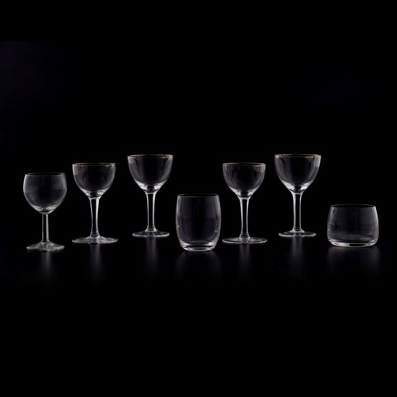 Lotto composto da 59 bicchieri e calici, XX secolo.  - Auction The Art of the Table - Cambi Casa d'Aste
