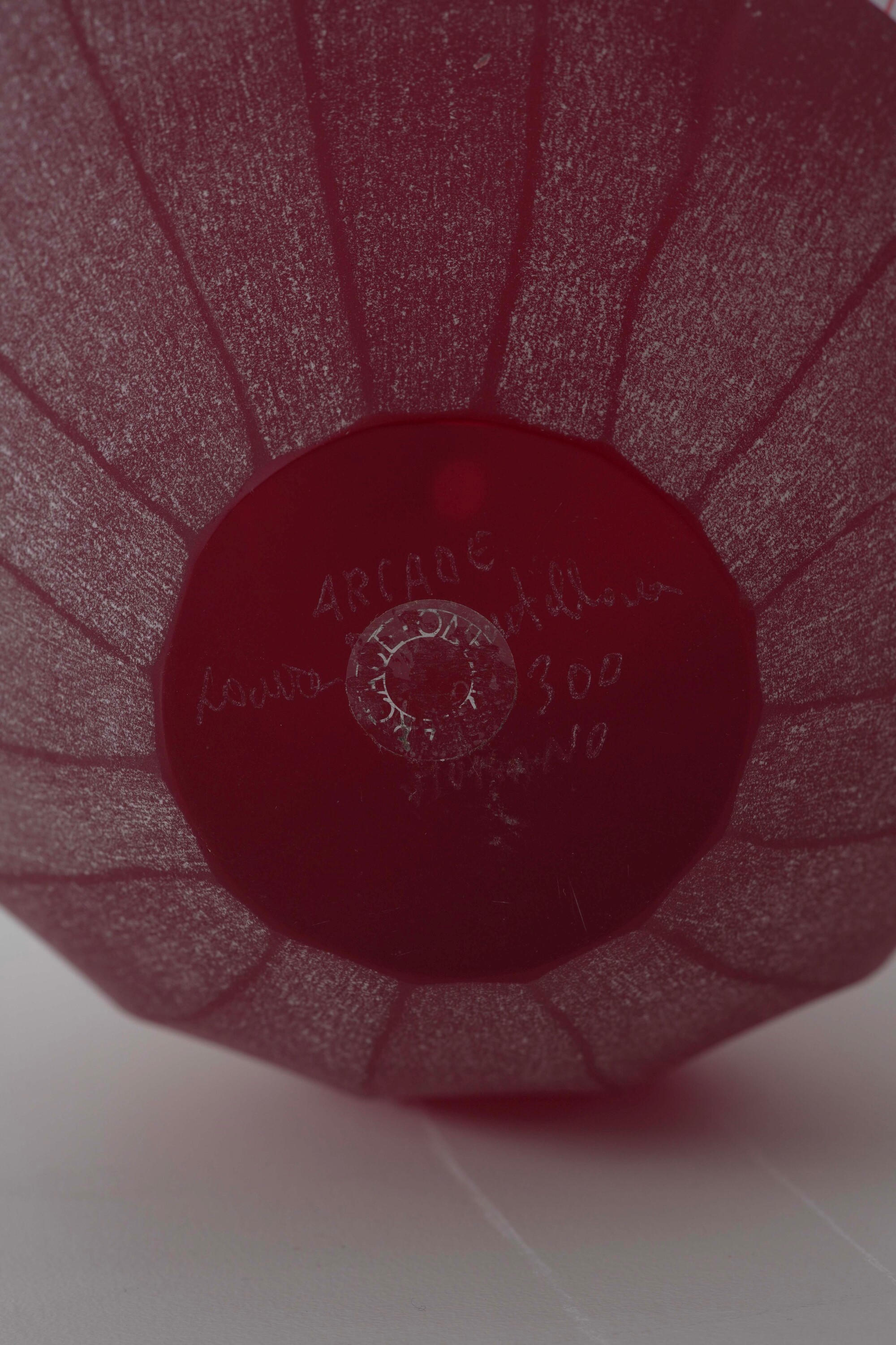 Vaso in Vetro Rosso