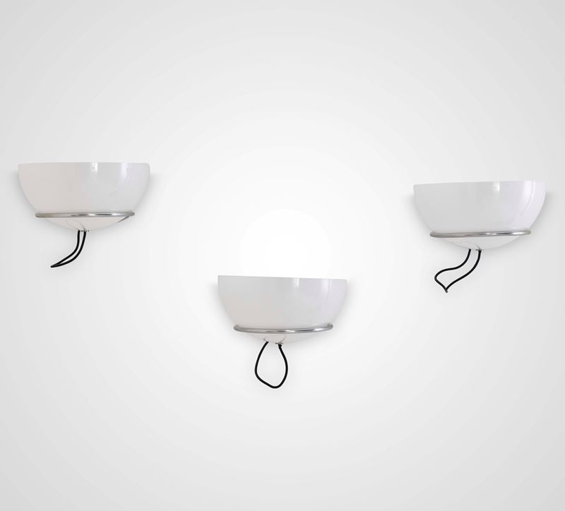 Gino Sarfatti : Tre lampade da parete mod. 2/2 px  - Auction Design - Cambi Casa d'Aste
