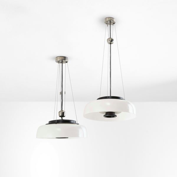 Gino Sarfatti - Due lampade a sospensione mod. 2121