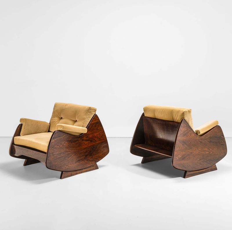 Jorge Zalszupin : Due poltrone  - Asta Design 200 - Cambi Casa d'Aste