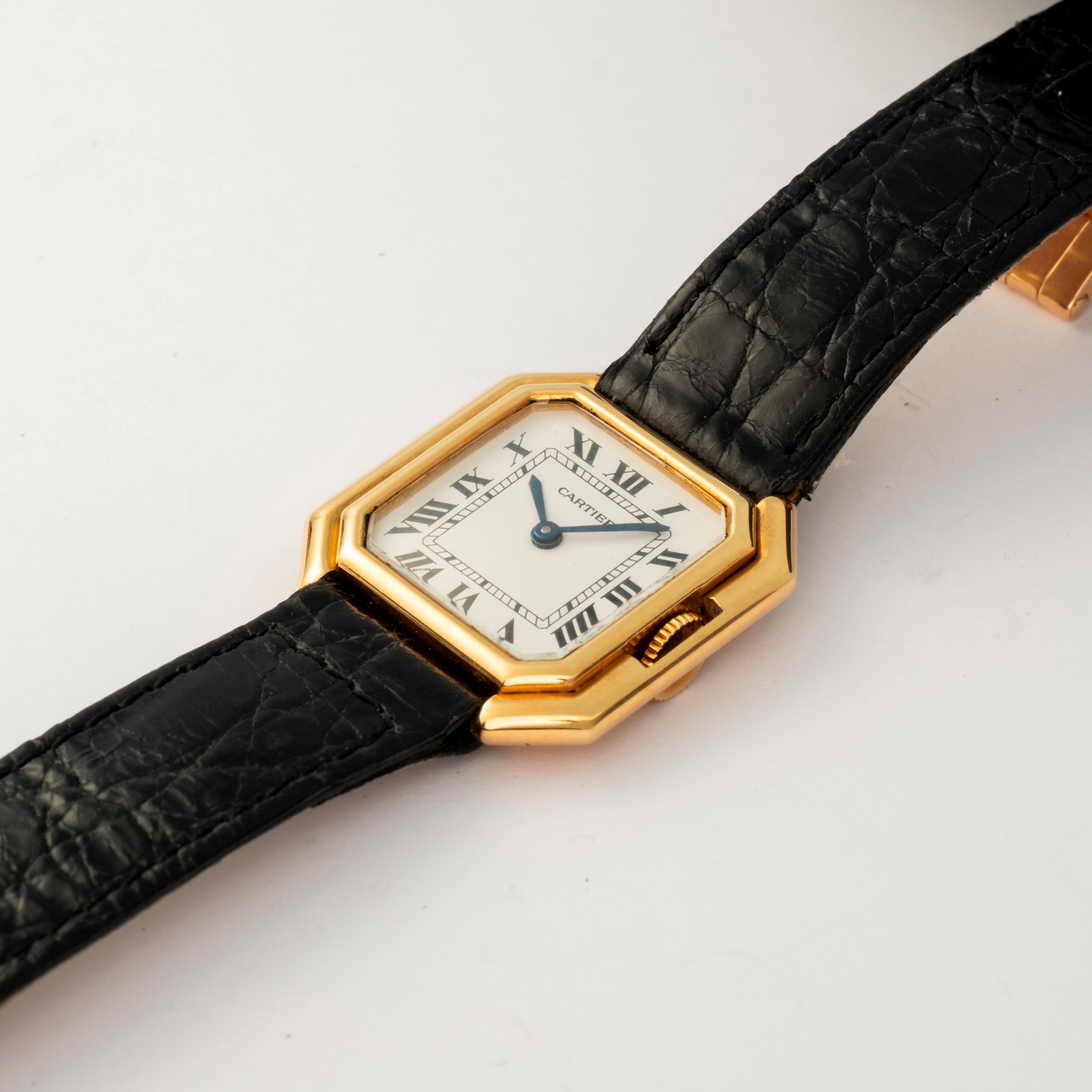 Cartier - Orologio Tank Ceinture in oro 18k, circa 1980