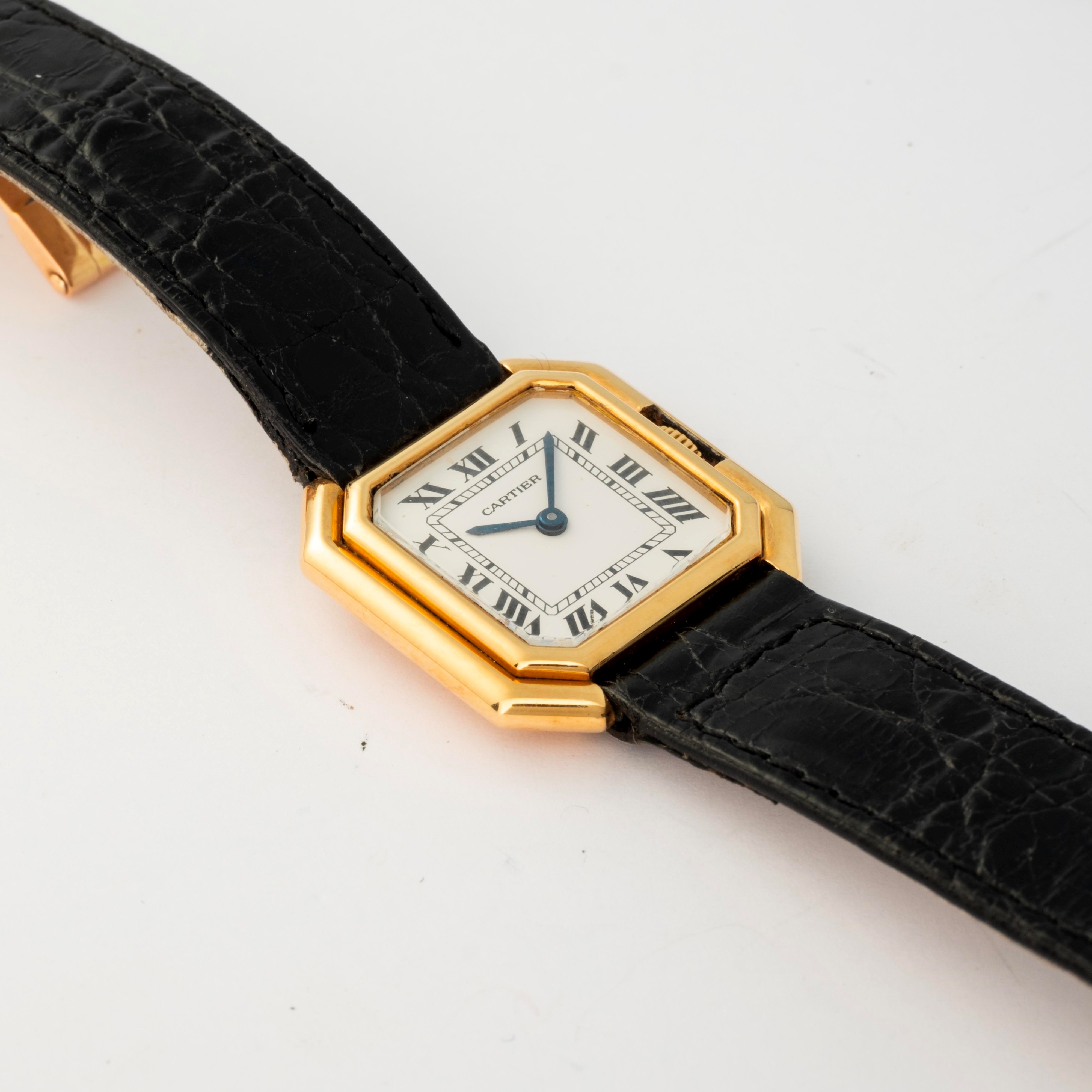 Cartier - Orologio Tank Ceinture in oro 18k, circa 1980