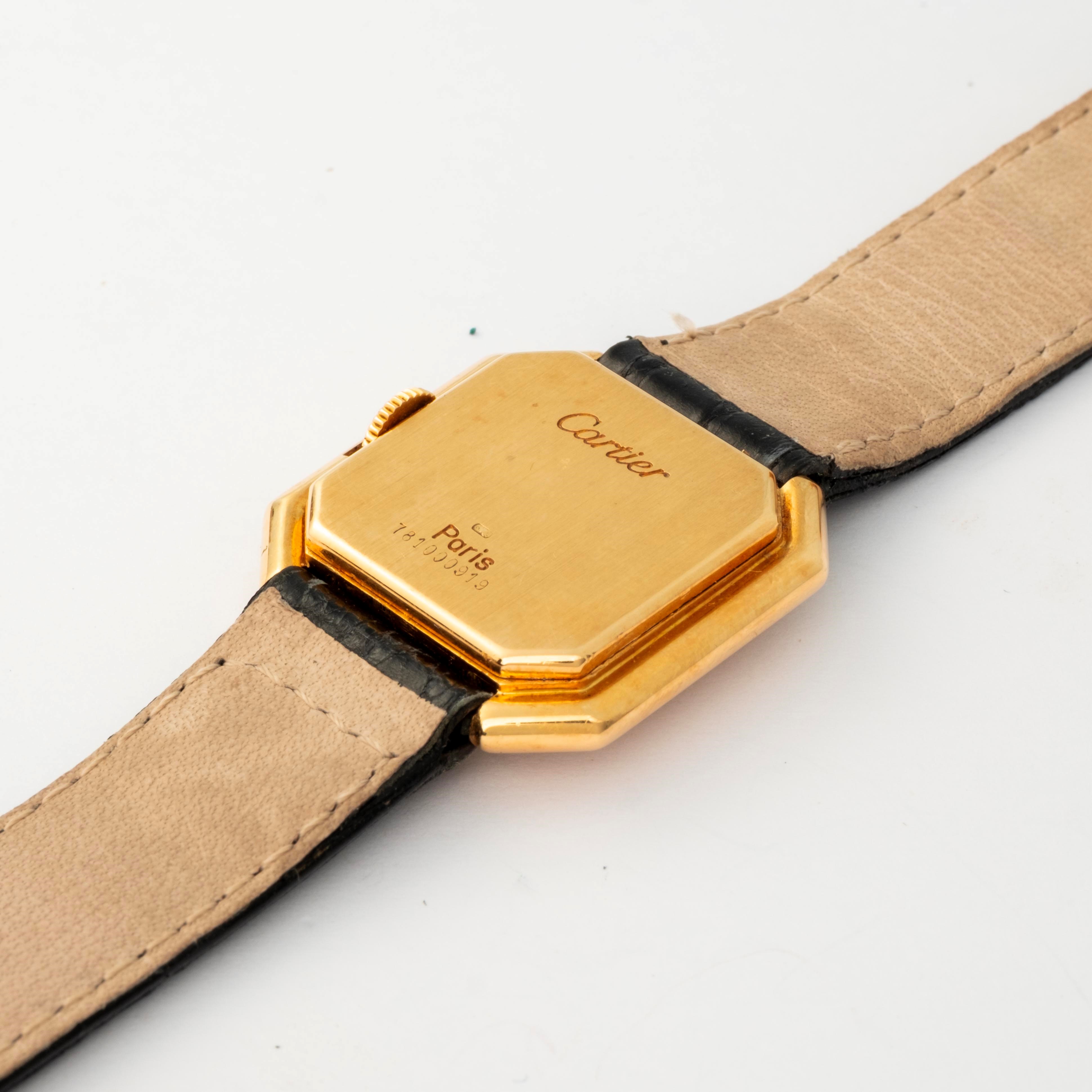 Cartier - Orologio Tank Ceinture in oro 18k, circa 1980