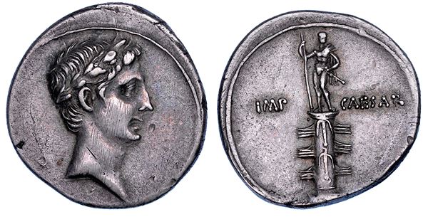 OTTAVIANO AUGUSTO, 27 a.C. - 14 d.C. Denario, 29-27 a.C.