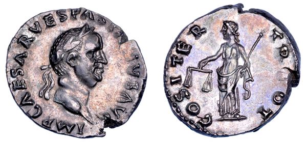 VESPASIANO, 69-79. Denario, 70.