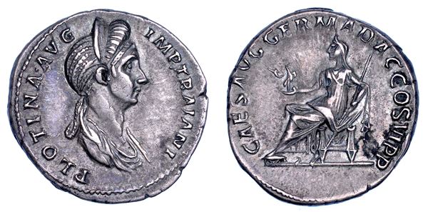 PLOTINA (moglie di Traiano), 98-117. Denario, 112-114.