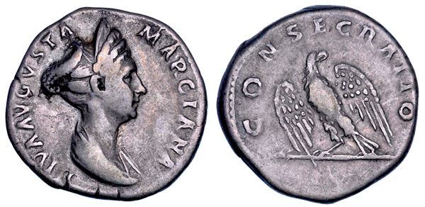 MARCIANA (sorella maggiore di Traiano), 48-112/114. Denario, 113.