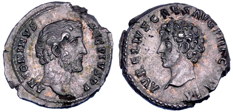 ANTONINO PIO E MARCO AURELIO. Denario, 139.  - Auction Numismatics - Cambi Casa d'Aste