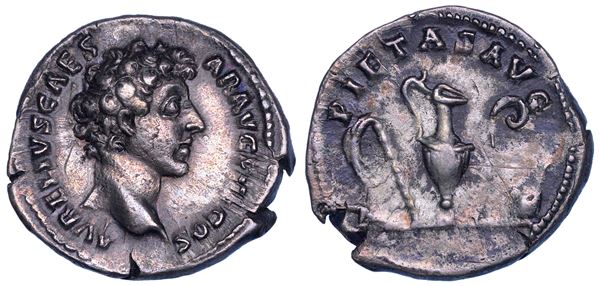 MARCO AURELIO (Cesare). Denario, 140-144.