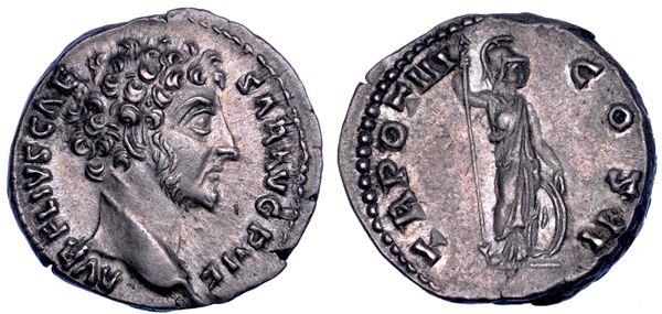 MARCO AURELIO (Cesare). Denario, 148-149.