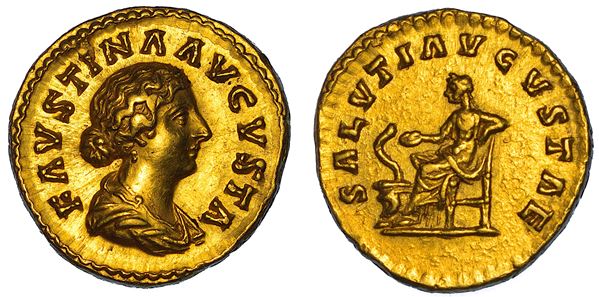 FAUSTINA II (Moglie di Marco Aurelio), 147-176. Aureo, 161-176.