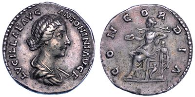 Denario di Lucilla, Moglie di Lucio Vero (164-182 d.C.), Roma