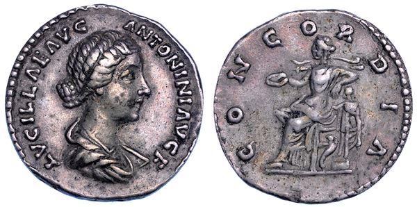 LUCILLA (Moglie di Lucio Vero), 164-182. Denario. Roma.