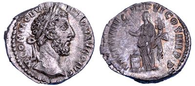Commodo, Denario, 184 d.C., Roma