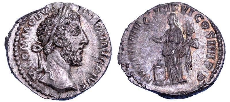 COMMODO, 177-192. Denario, 184. Roma.  - Auction Numismatics - Cambi Casa d'Aste